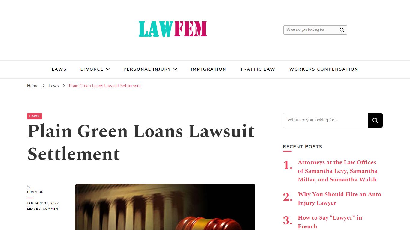 Plain Green Loans Lawsuit Settlement - Law Fem
